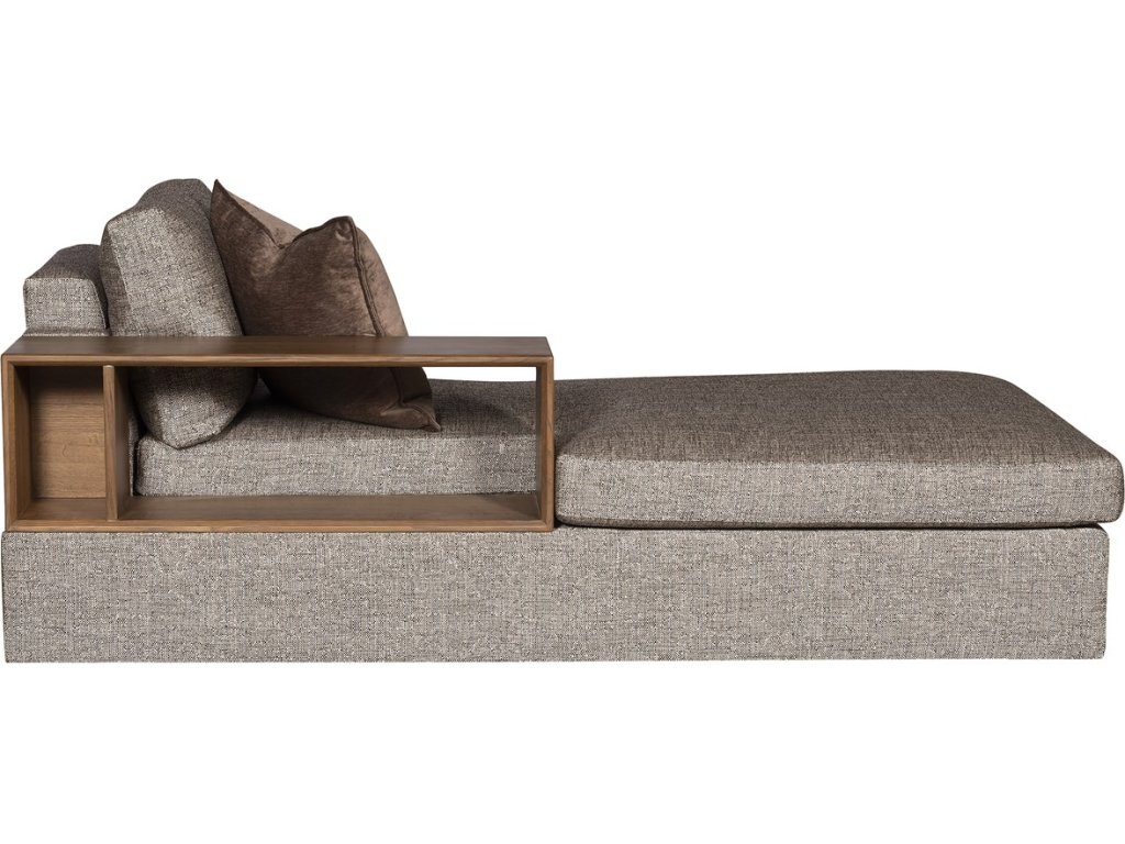 Embrace Left Wood Shelf Arm Chaise - image 3