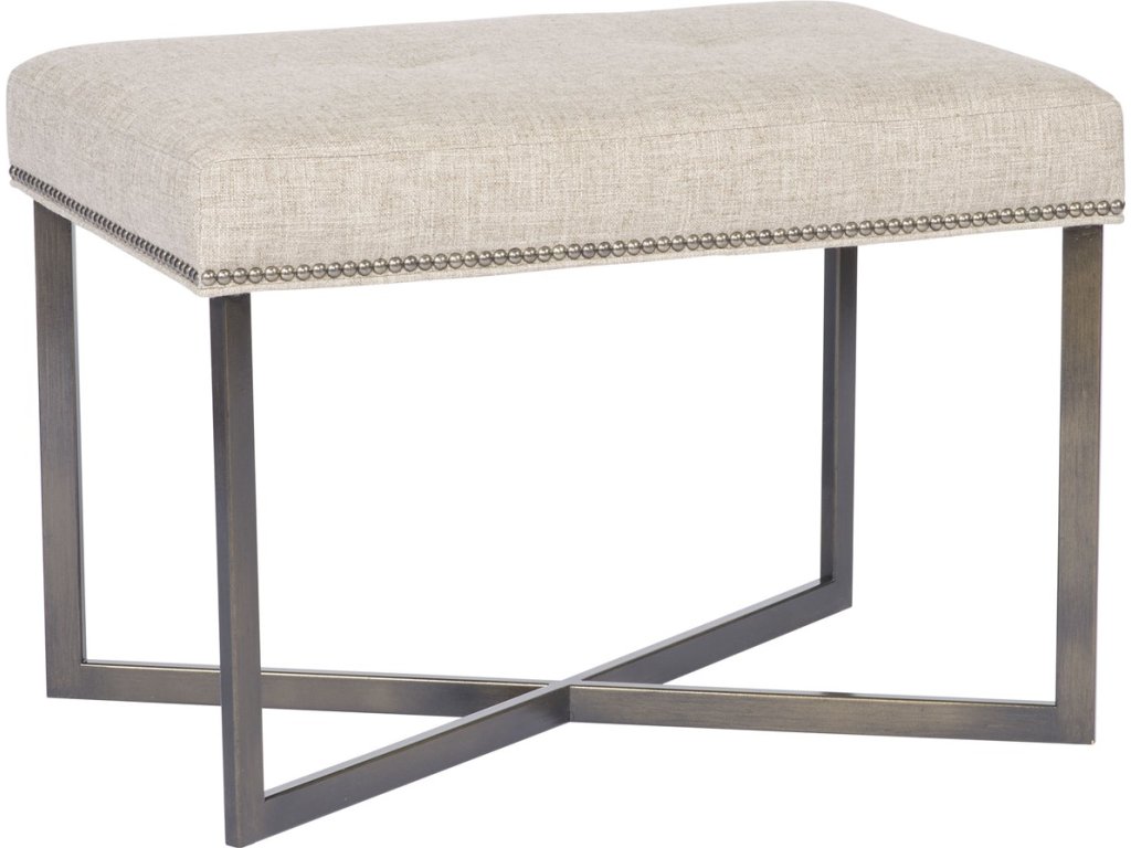 Jersey Metal Frame Ottoman - image 1