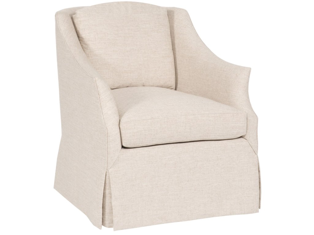 Abigail Waterfall Skirt Swivel Chair - image 1