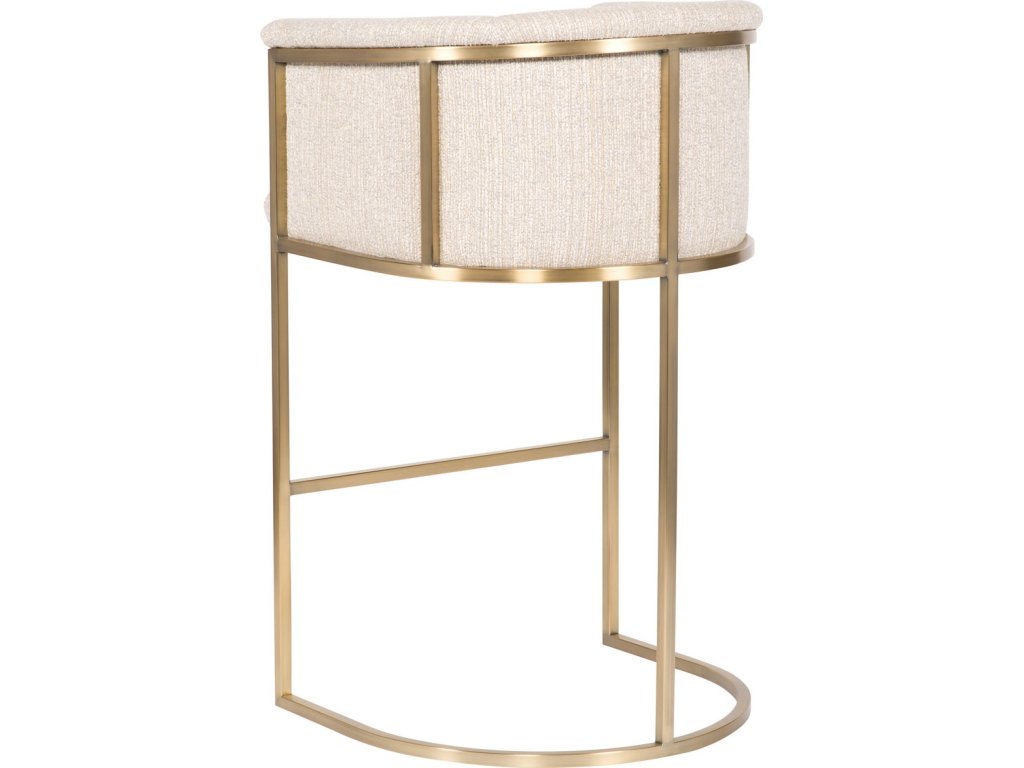 Skye Button Back Metal Frame Bar Stool - image 5