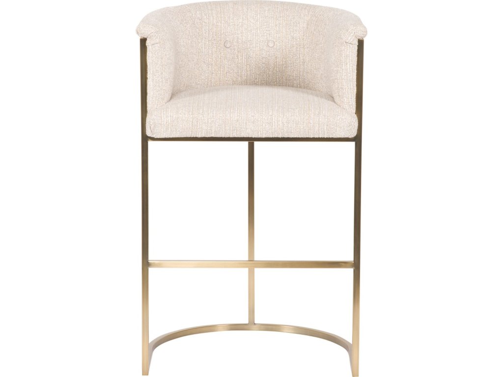 Skye Button Back Metal Frame Bar Stool - image 3