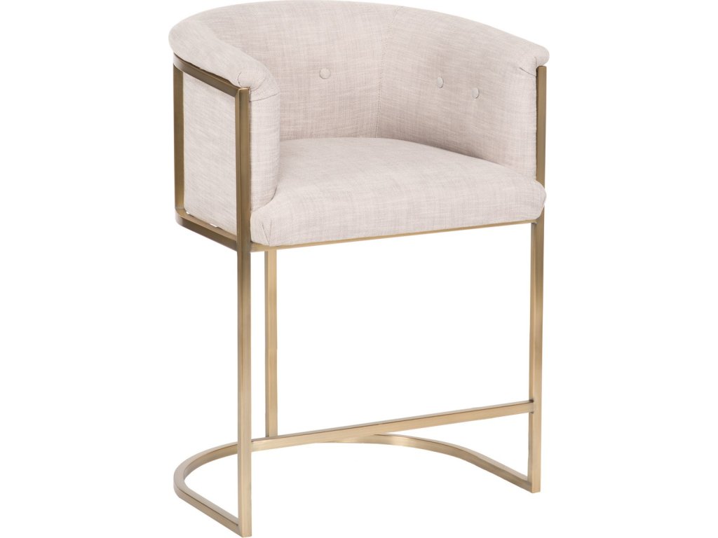Skye Button Back Metal Frame Counter Stool - image 1