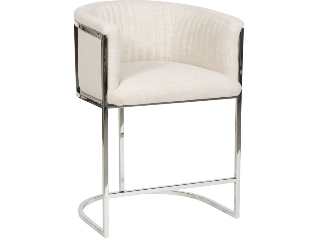 Harrison Channel Back Metal Frame Counter Stool - image 1