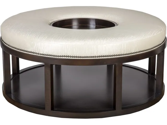 Wayland Round Wood Ottoman