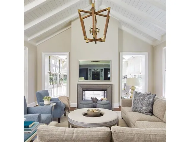 Wayland Round Wood Ottoman - Alternative View