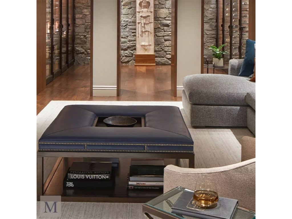Wayland Square Wood Ottoman - image 4