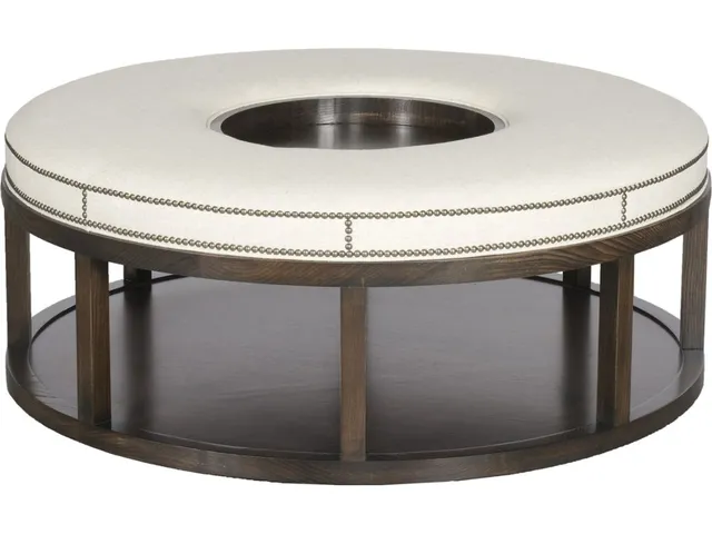 Wayland Round Wood Ottoman