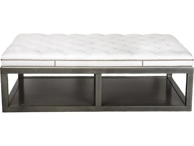 Wayland Large Rectangular Wood Ottoman