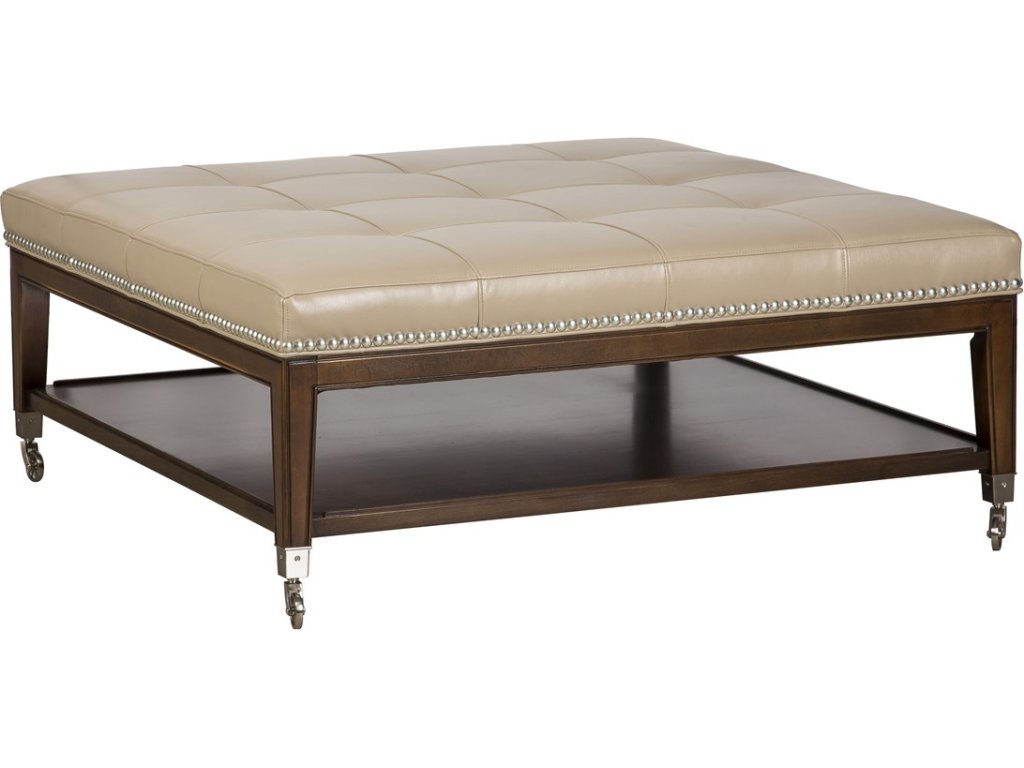 Tucker Leather Ottoman - image 1