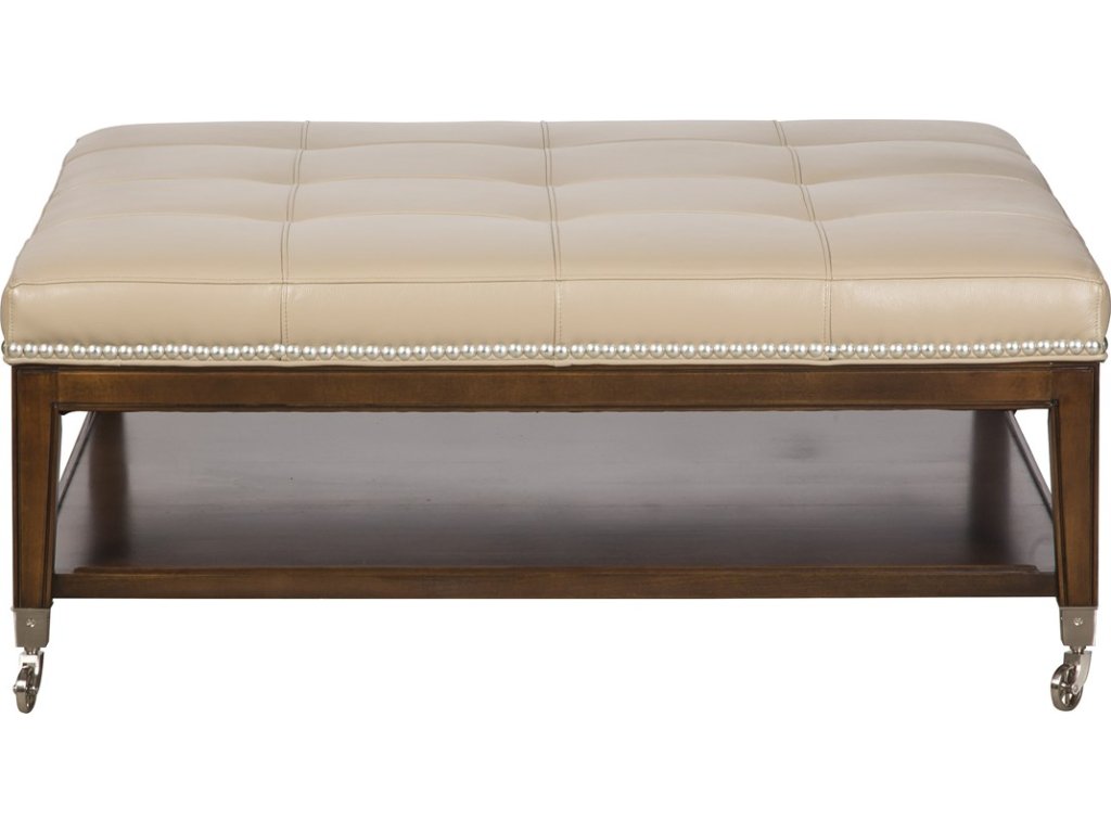 Tucker Leather Ottoman - main image