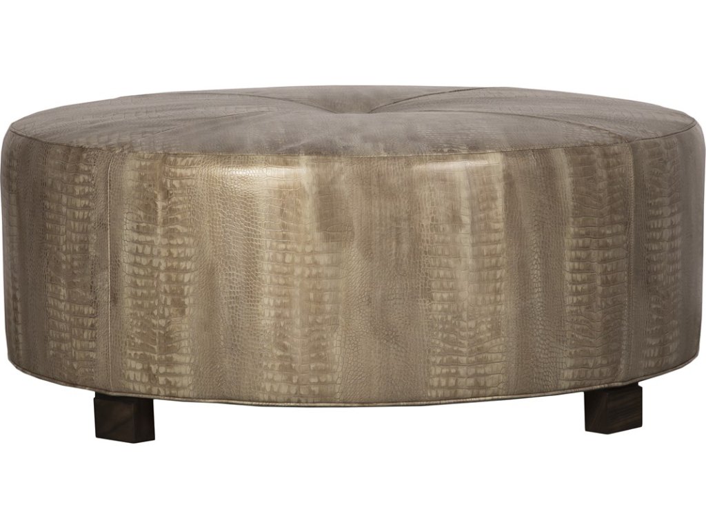 Reynolds Leather Circular Ottoman - main image