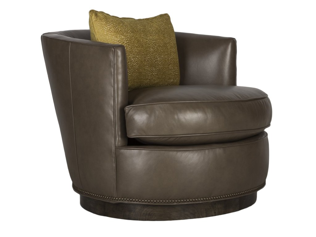 Bernadette Leather Swivel Chair - image 1