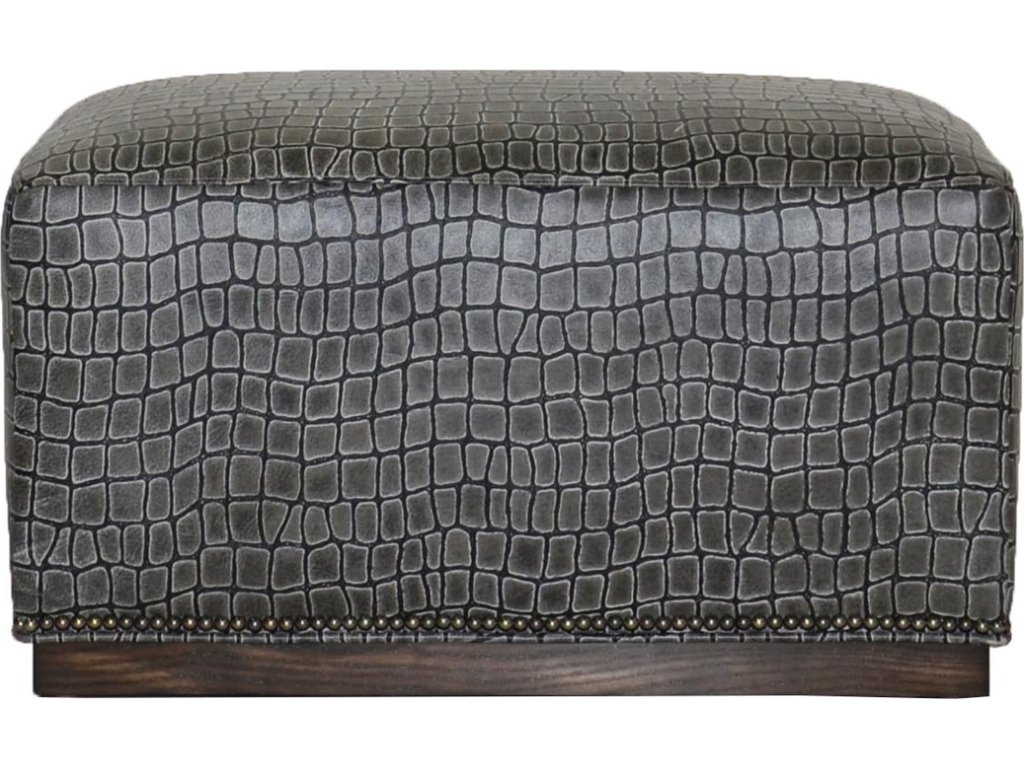 Donovan Leather Ottoman - image 2