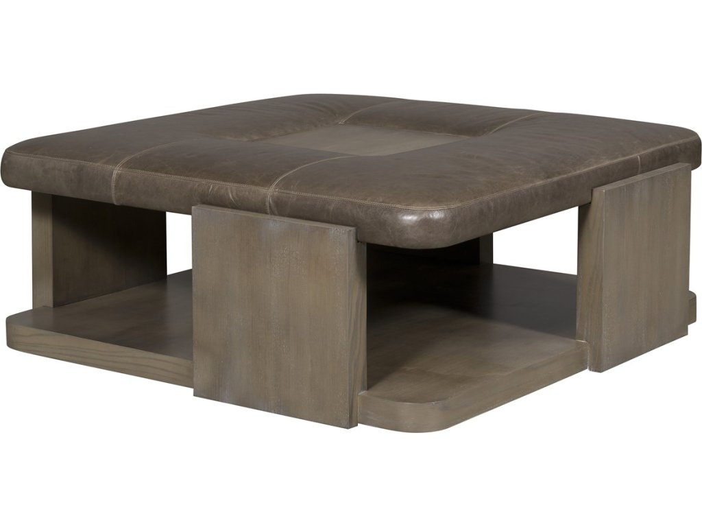 Piermont Leather Ottoman - image 1
