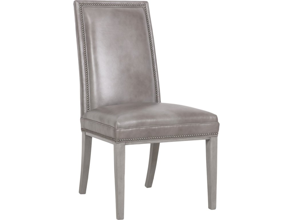 Hanover Leather Plain Back Side Chair - image 1