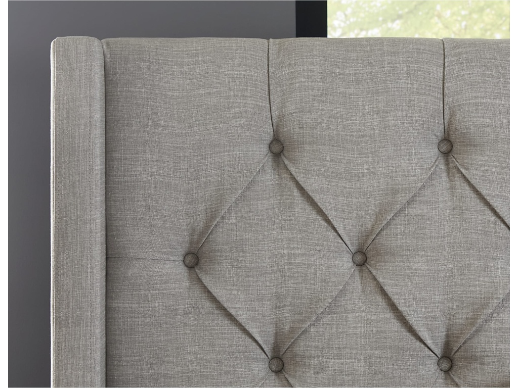 Verona Upholstered Platform Bed in Speckled Grey - main image