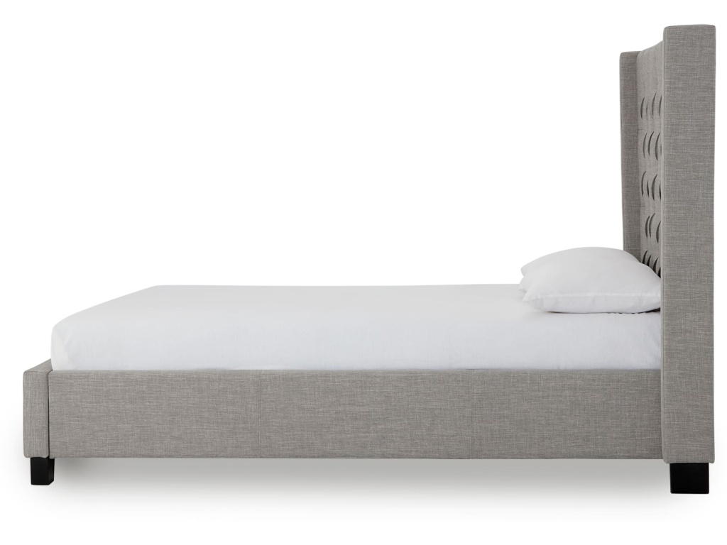 Verona Upholstered Platform Bed in Speckled Grey - image 3