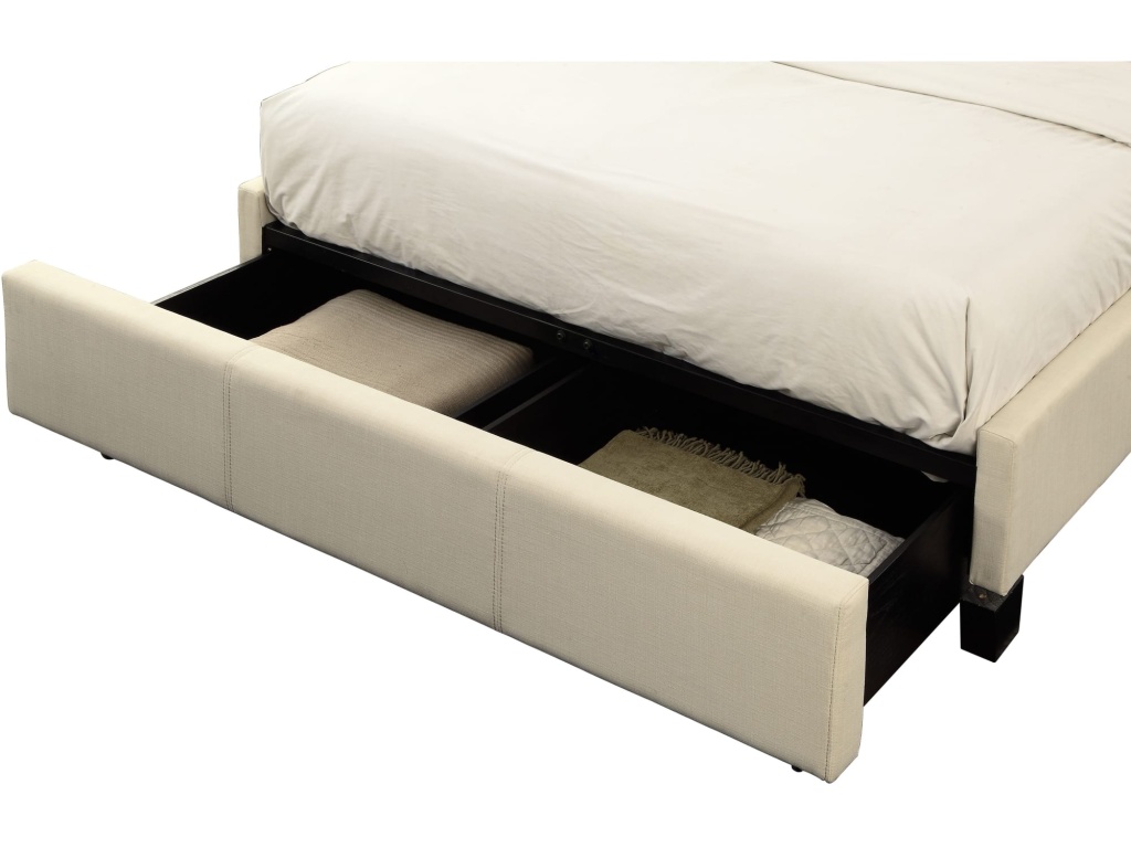 Vienne Nailhead Upholstered Platform Storage Bed in Powder - image 6
