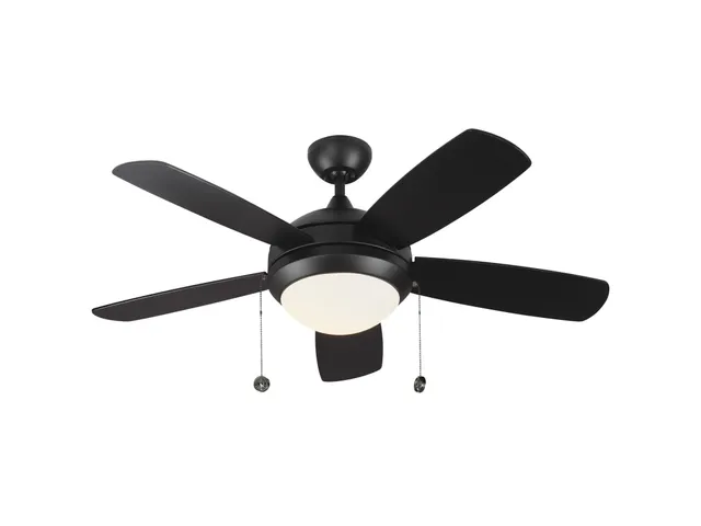 Discus Classic 44 LED Ceiling Fan with Light Grey Weathered Oak Blades and Light Kit
