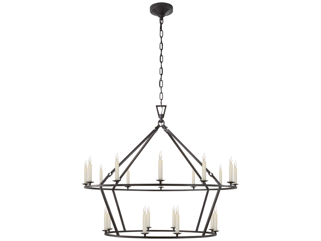 Darlana Large Two-Tiered Ring Chandelier - main image
