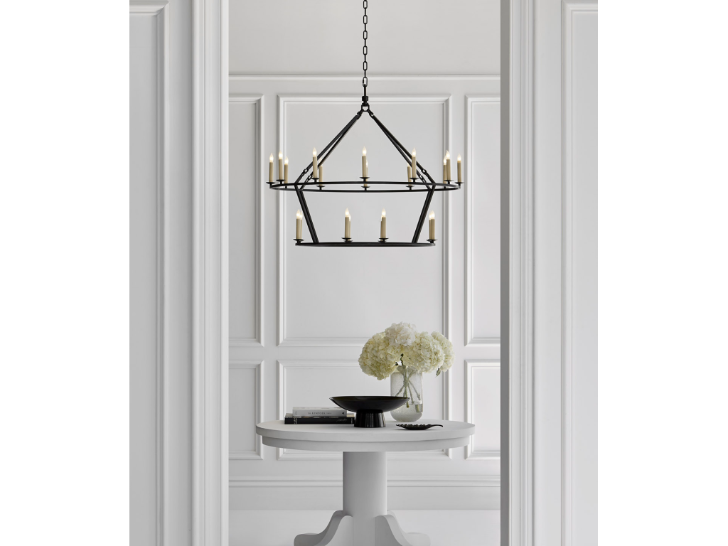 Darlana Large Two-Tiered Ring Chandelier - image 1