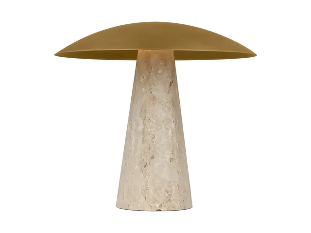 Aegis Medium Travertine Table Lamp