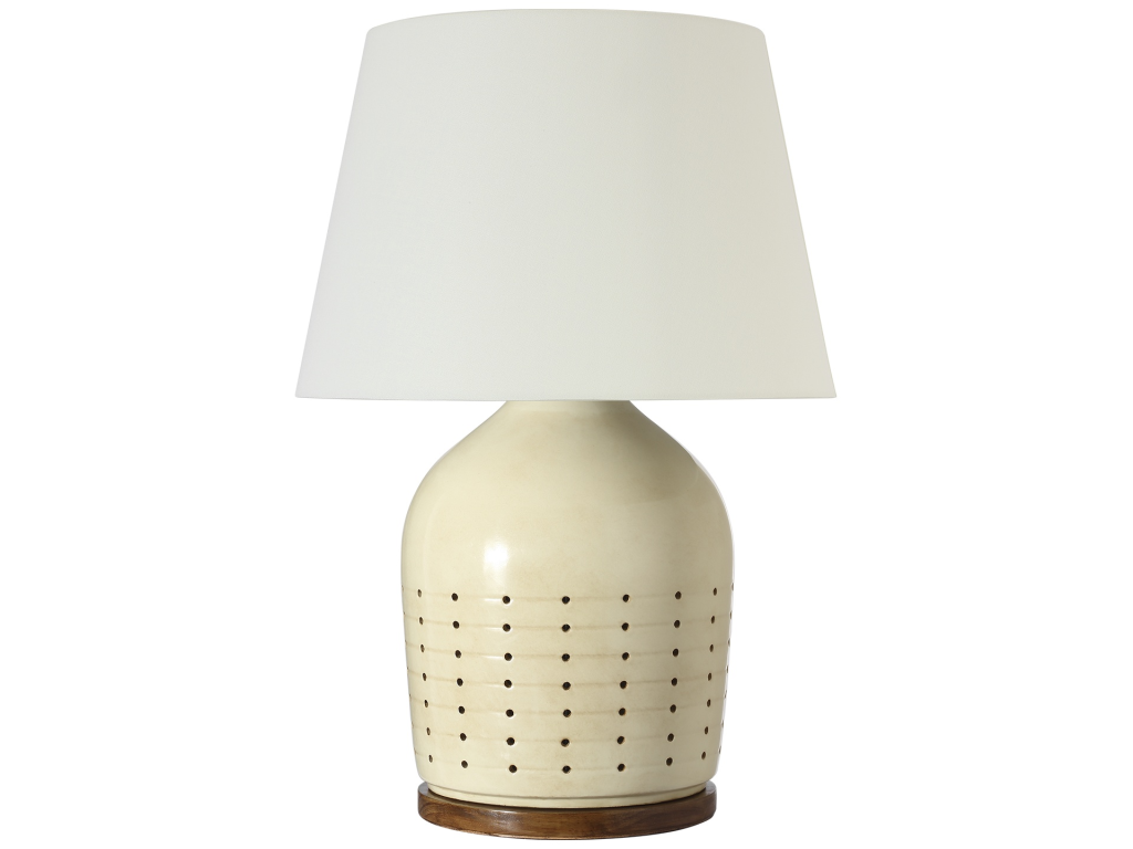 Halifax 28" Cordless Pierced Ceramic Table Lamp - main image