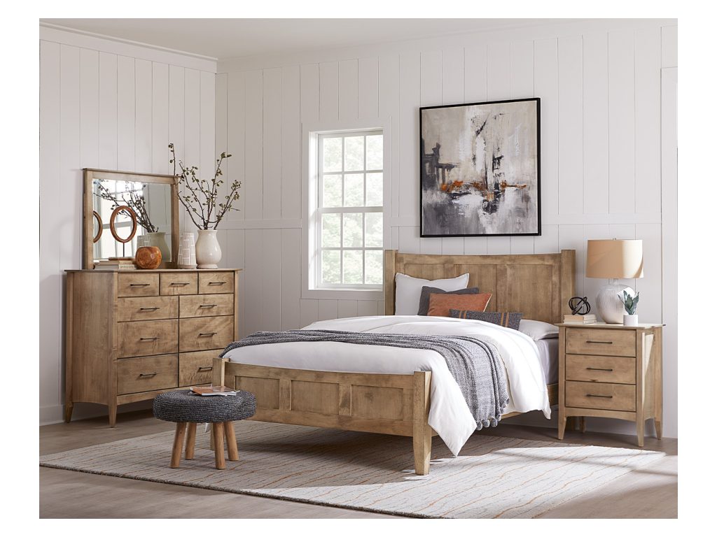 Amish Furniture of NE Atlantic 3 Drawer Nightstand, alternate view 4