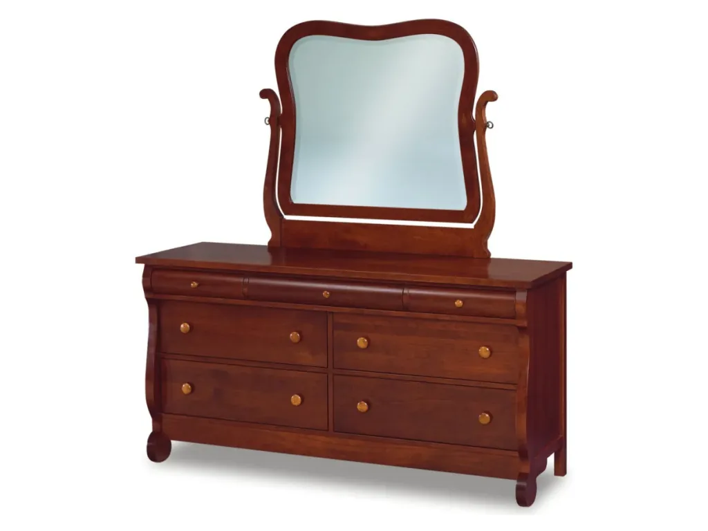 Old Classic Sleigh 7 Drawer Dresser – 65″W Dresser, primary thumbnail
