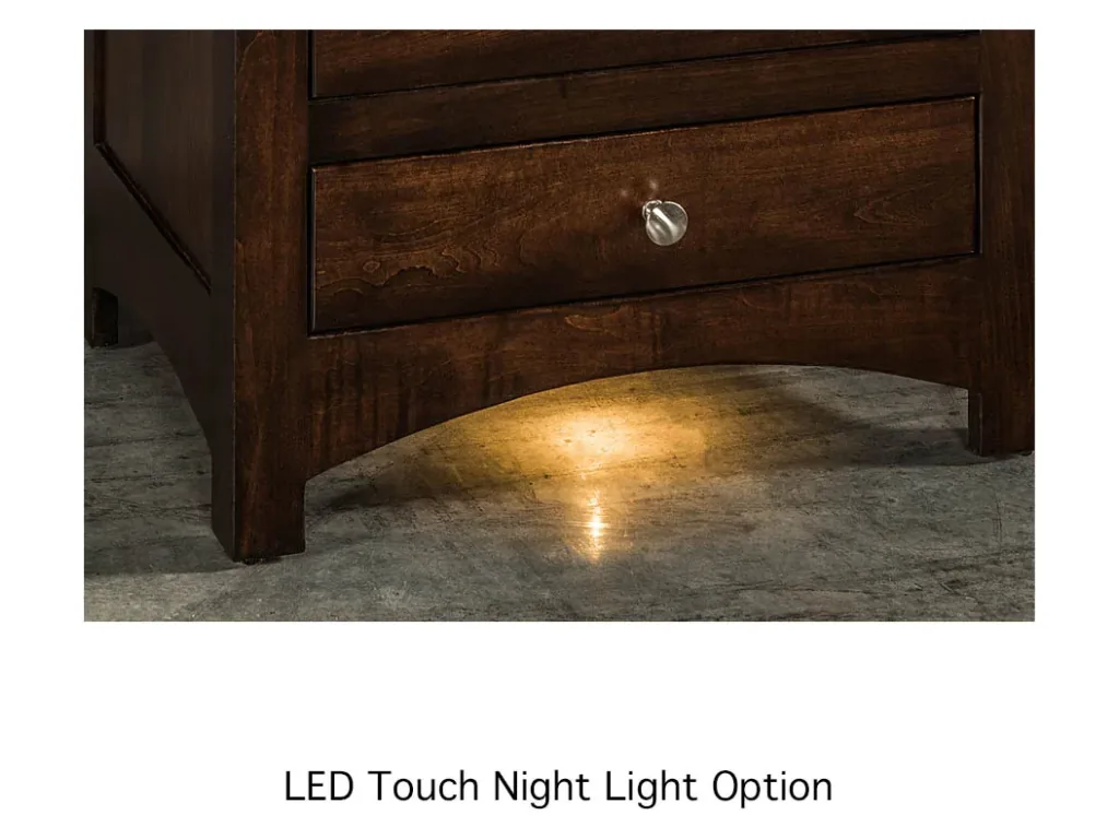 Amish Furniture of NE Live Wood 2 Drawer Nightstand, alternate view 4