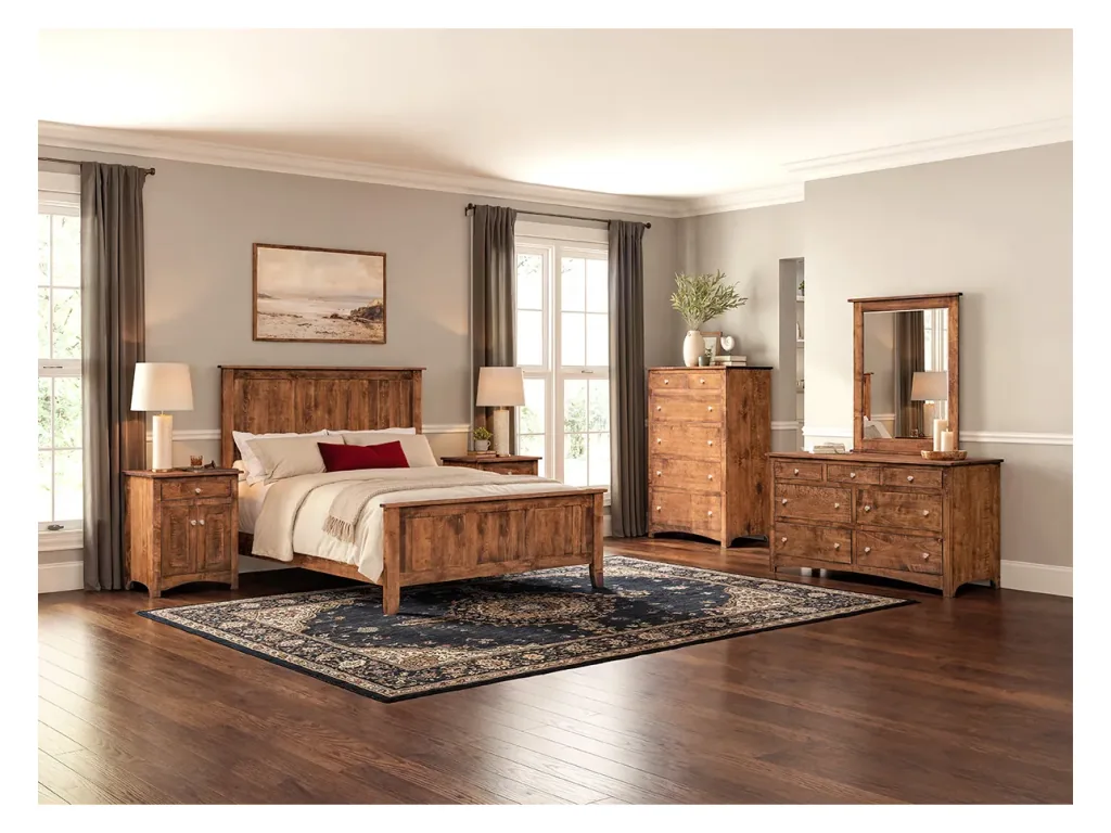 Amish Furniture of NE Shaker Nightstand Bedside Table, alternate view 1