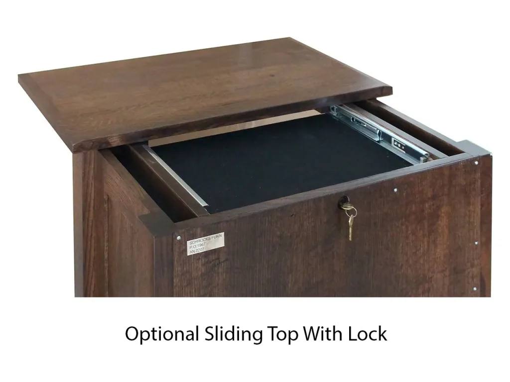 Amish Furniture of NE Lexington Open Nightstand Bedside Table, alternate view 3