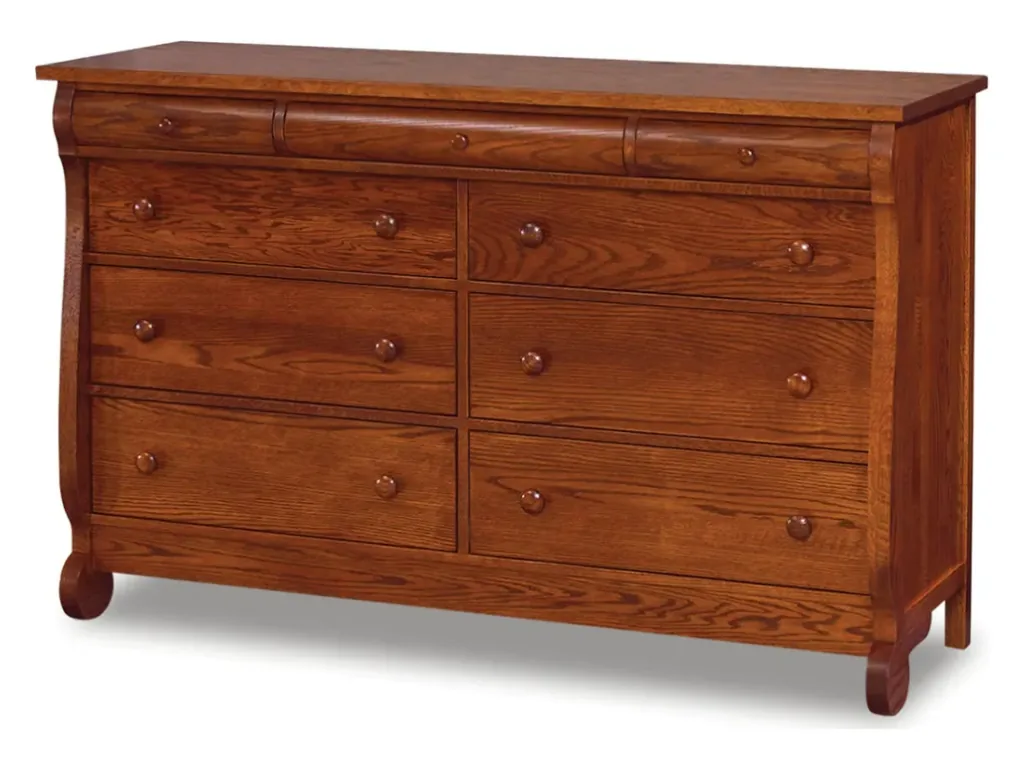Old Classic Sleigh 9 Drawer Dresser, primary thumbnail