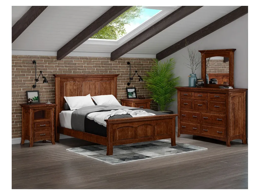 Amish Furniture of NE Homestead 2 Drawer Nightstand, alternate view 6