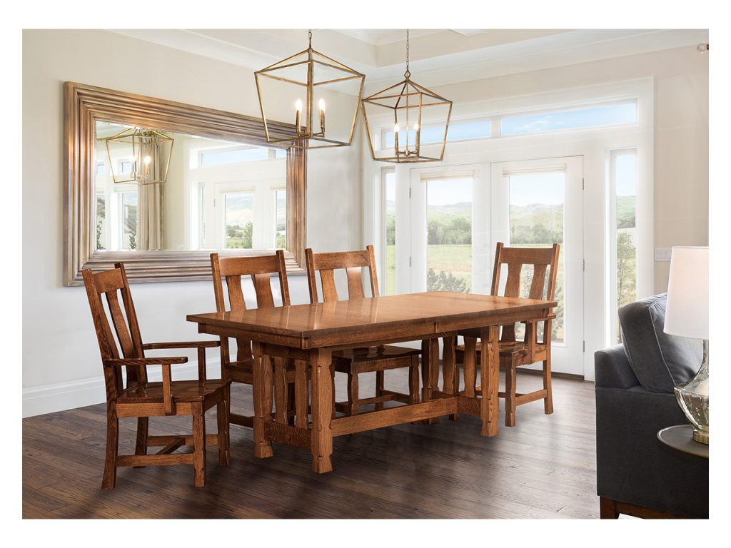 Amish Furniture of NE Rock Island Arm Chair Kitchen Island, alternate view 2