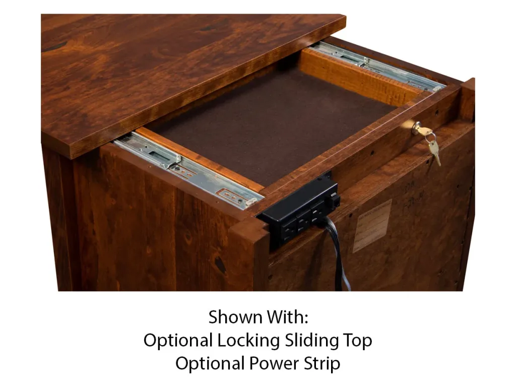 Amish Furniture of NE Zephyr 3 Drawer Nightstand, alternate view 3