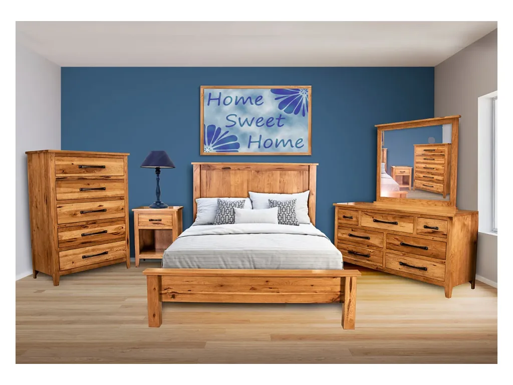 Amish Furniture of NE Ridgecrest Flush Mission 1 Drawer Nightstand, alternate view 2