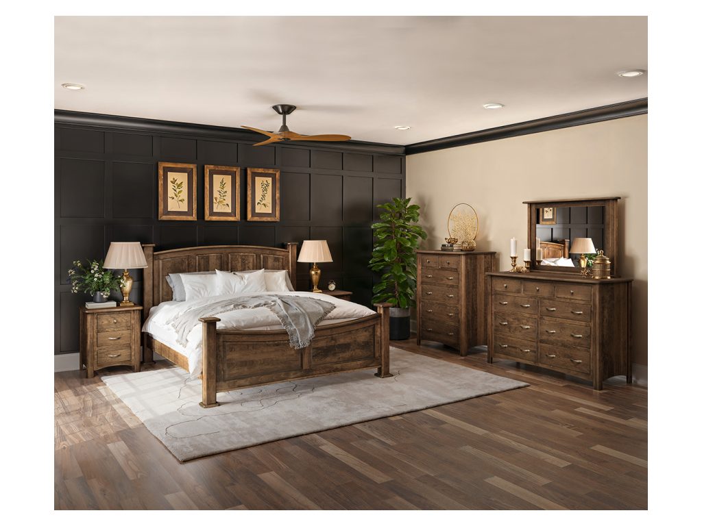 Amish Furniture of NE Manhattan Nightstand Bedside Table, alternate view 1