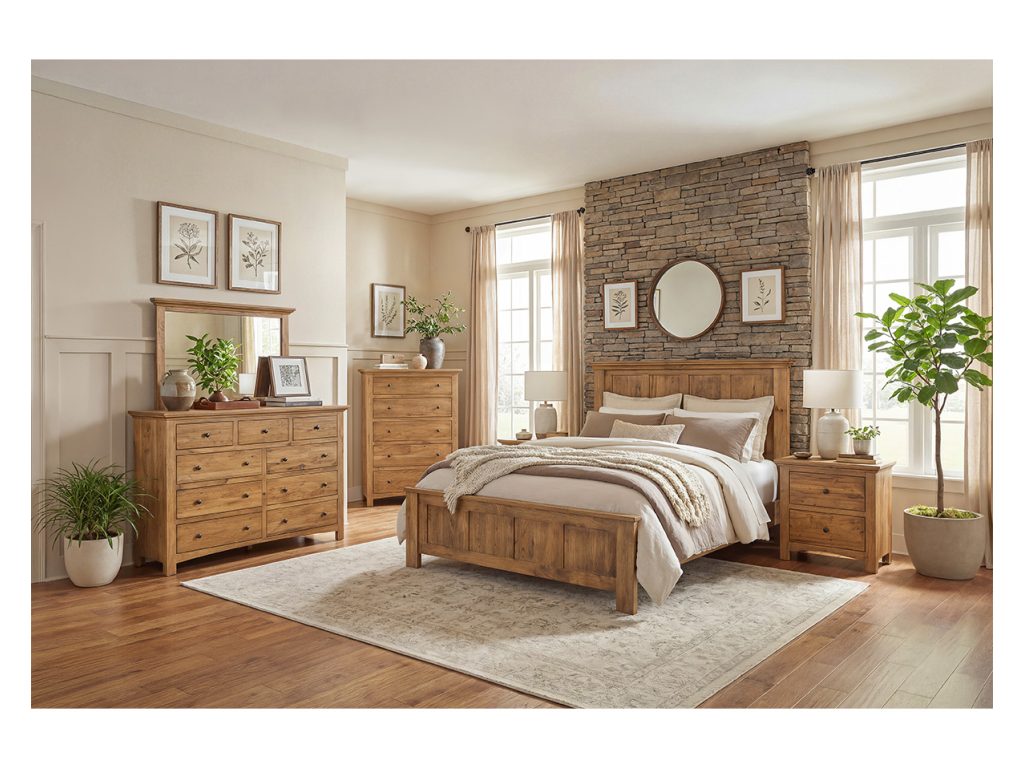 Amish Furniture of NE Canton 3 Drawer Nightstand, alternate view 2