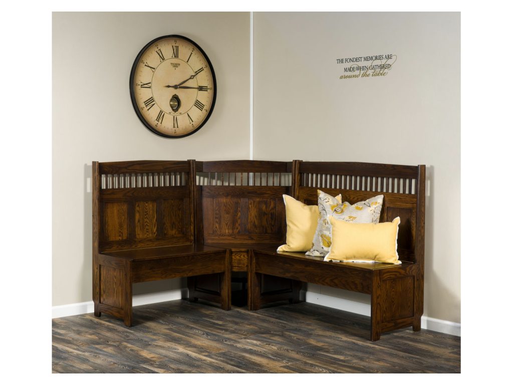 Amish Furniture of NE Classic Mission Dining Nook Set Bar Set, alternate view 1