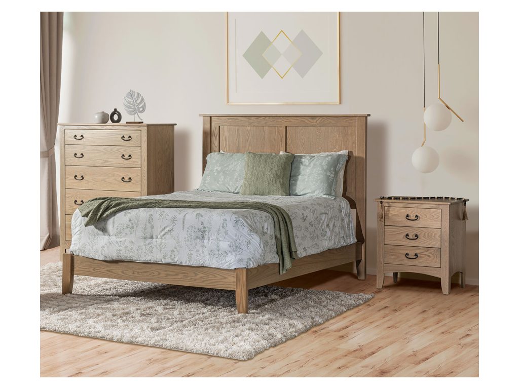 Amish Furniture of NE Somerset 3 Drawer Nightstand, alternate view 1
