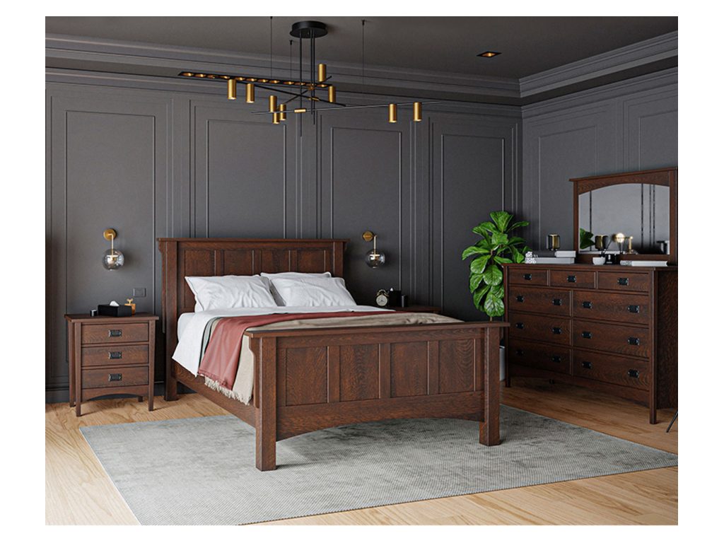 Amish Furniture of NE Arts & Crafts 3 Drawer Nightstand, alternate view 4