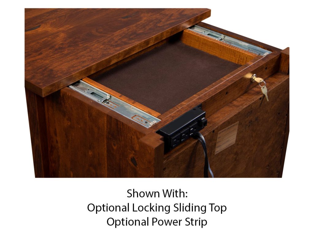 Amish Furniture of NE Hampton Bay 2 Drawer Nightstand, alternate view 3