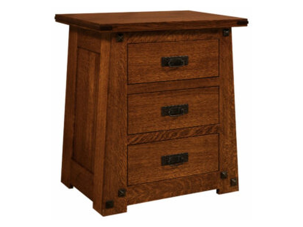 Amish Furniture of NE Encada 3 Drawer Nightstand, primary thumbnail