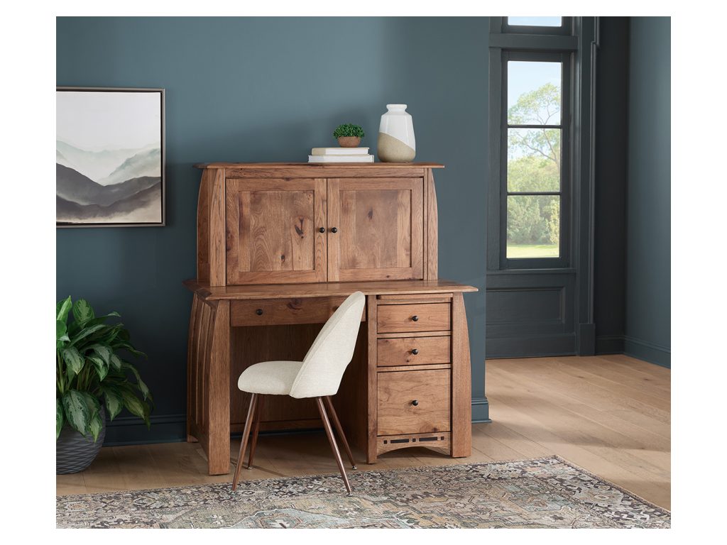 Boulder Creek Desk With Hutch Writing Desk, alternate view 2