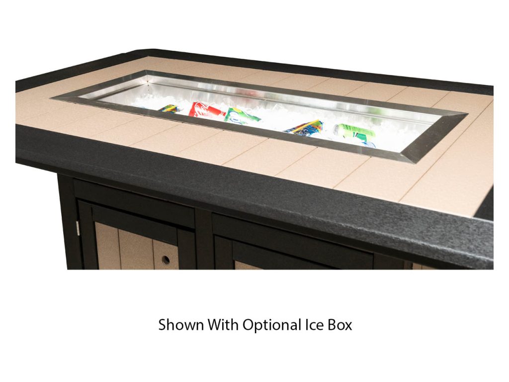 Rectangular Fire Pit Table – Counter Height, alternate view 2