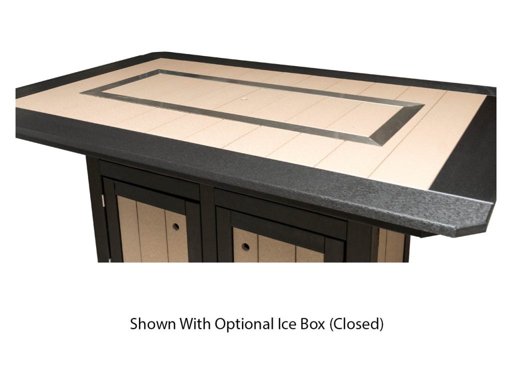 Rectangular Fire Pit Table – Counter Height, alternate view 3