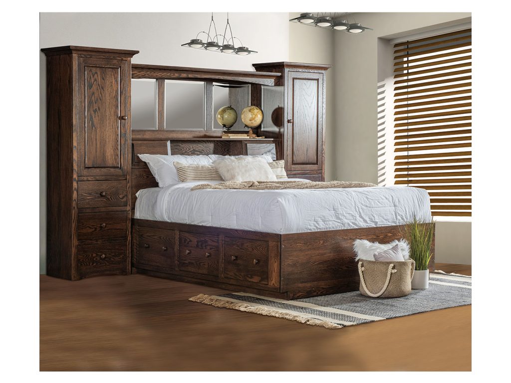Amish Furniture of NE Trail Wall Unit Entertainment Center, alternate view 2