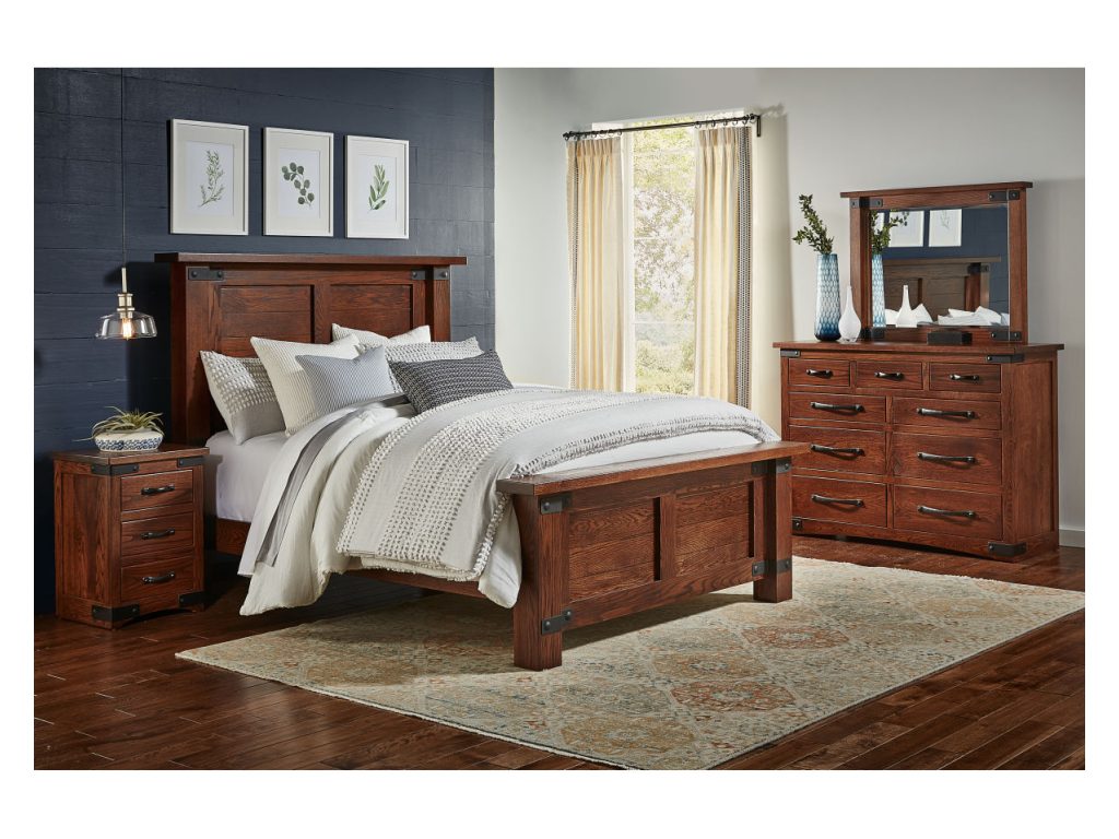 Amish Furniture of NE Orewood 7 Drawer Dresser – 59″W Mirror Dresser Mirror, alternate view 1
