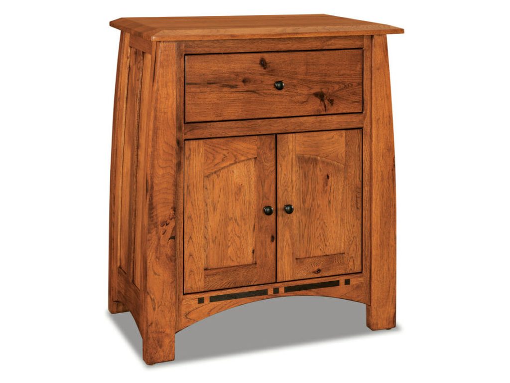 Amish Furniture of NE Boulder Creek 1 Drawer 2 Door Nightstand Drawer Nightstand, primary thumbnail